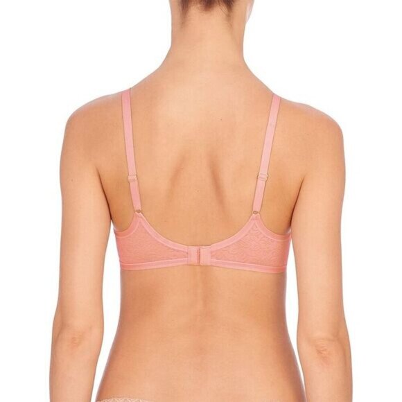 💕NATORI💕 Sheer Jacquard Full Fit Contour Underwire Bra ~ Blossom Pink 36DD NWT - Picture 3 of 11
